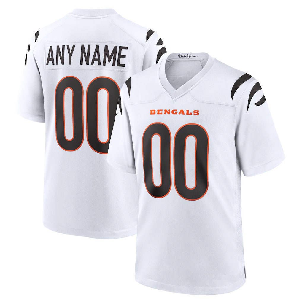 Custom C.Bengals White Game Stitched Football Jerseys