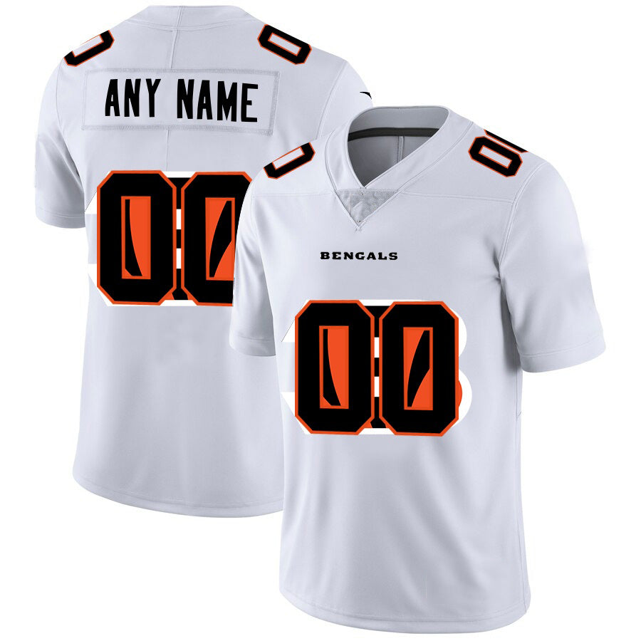 Custom C.Bengals White Team Big Logo Vapor Untouchable Limited Stitched Football Jerseys