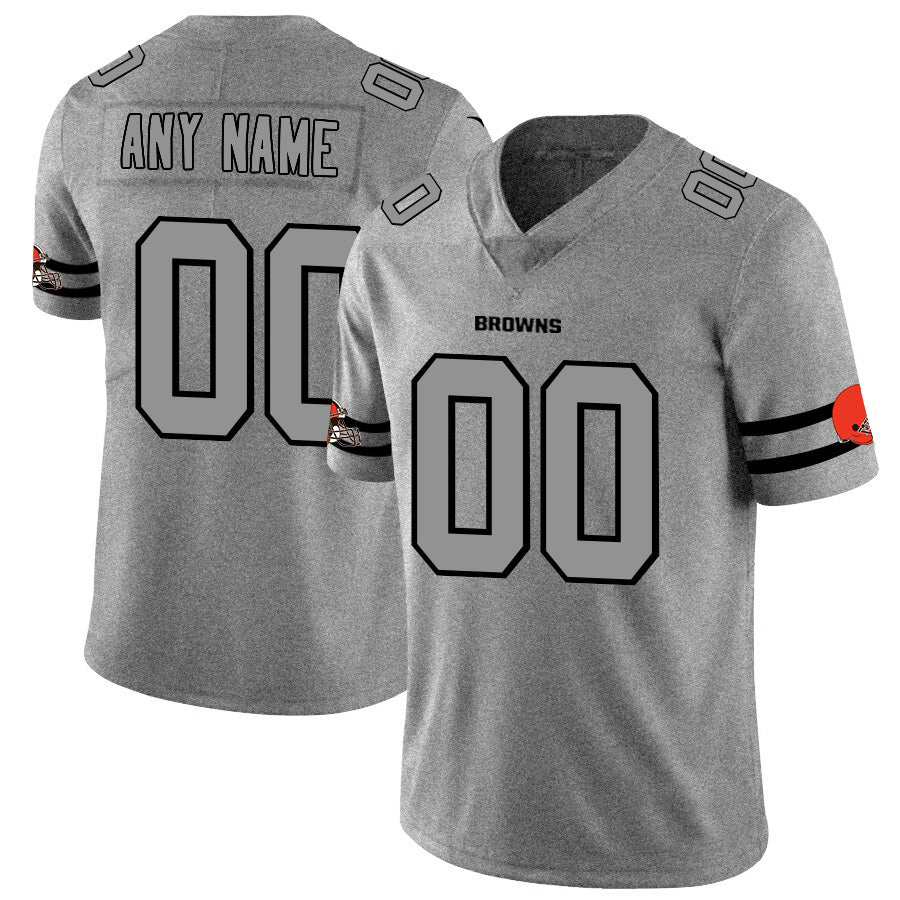 Custom C.Browns 2019 Gray Gridiron Gray Vapor Untouchable Limited Stitched Football Jerseys