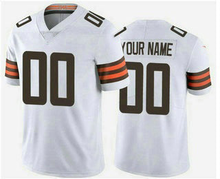 Custom C.Browns 2020 New White Team Color Vapor Untouchable Limited Stitched Football Jerseys