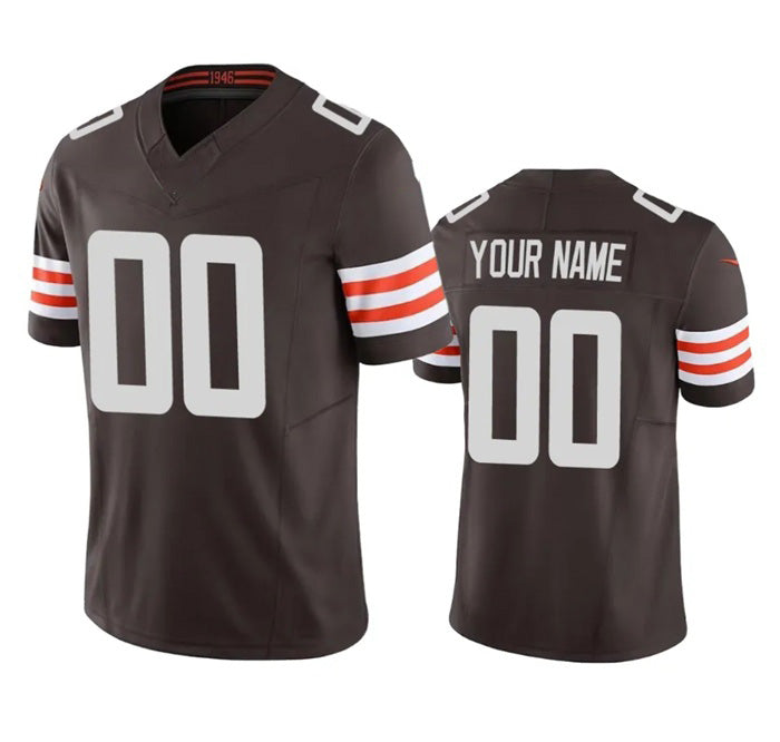 Custom C.Browns Active Player Brown 2023 F.U.S.E. Vapor Untouchable Limited Stitched Football Jerseys