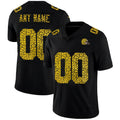 Custom C.Browns Black Leopard Print Fashion Vapor Limited Stitched Football Jerseys