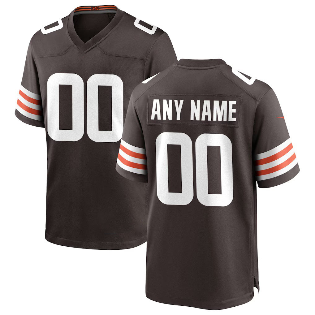 Custom C.Browns Brown Game Stitched Football Jerseys