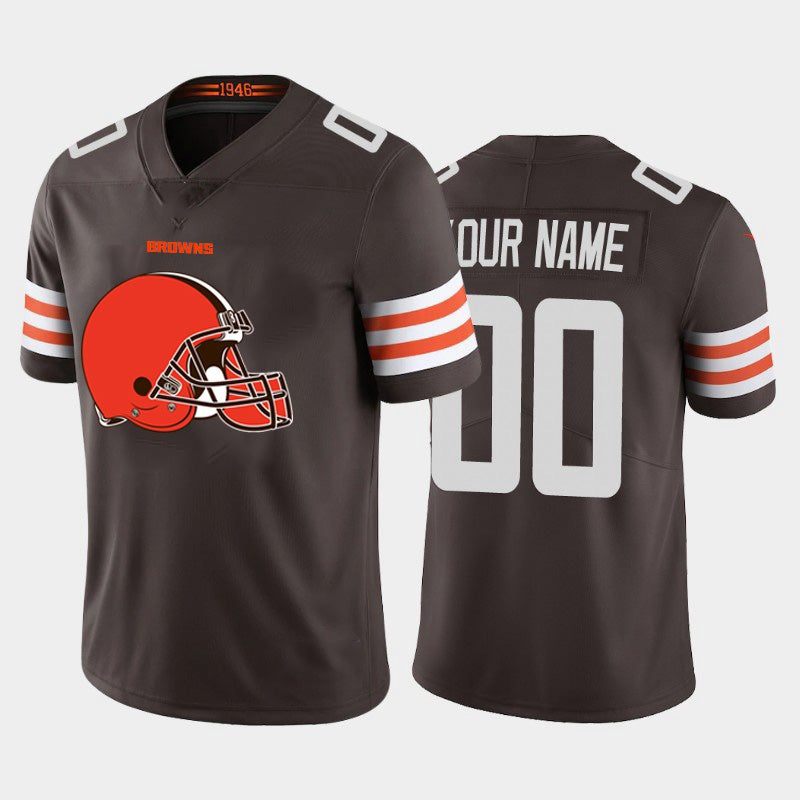 Custom C.Browns Brown Team Big Logo Vapor Untouchable Limited Stitched Football Jerseys