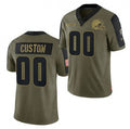 Custom C.Browns Olive ACTIVE PLAYER 2021 Salute To Service Limited Stitched Football Jerseys