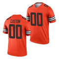 Custom C.Browns Orange ACTIVE PLAYER Inverted Legend Stitched Football Jerseys