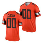 Custom C.Browns Orange ACTIVE PLAYER Inverted Legend Stitched Football Jerseys