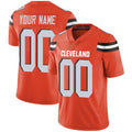 Custom C.Browns Orange Vapor Untouchable Player Limited Stitched Football Jerseys