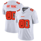 Custom C.Browns White Team Big Logo Vapor Untouchable Limited Stitched Football Jerseys