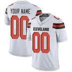 Custom C.Browns White Vapor Untouchable Player Limited Stitched Football Jerseys