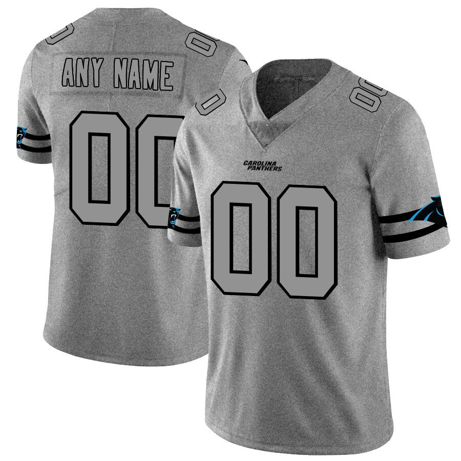 Custom C.Panthers 2019 Gray Gridiron Gray Vapor Untouchable Limited Stitched Football Jerseys