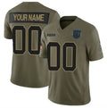 Custom C.Panthers Active Player Olive 2025 F.U.S.E. Salute to Service Limited Stitched Football Jerseys
