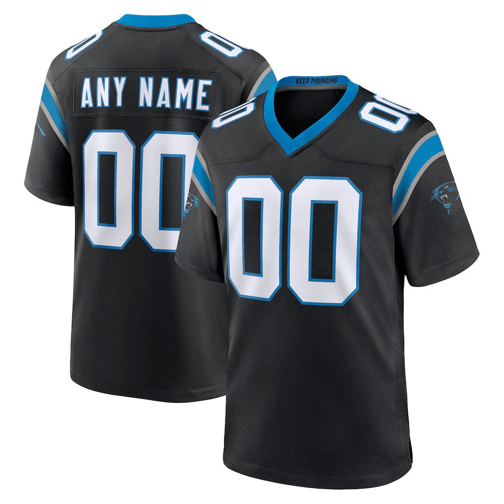 Custom C.Panthers Black Game Stitched Football Jerseys