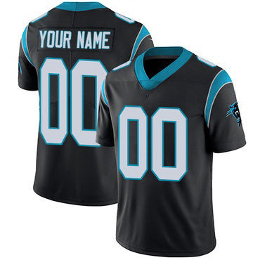 Custom C.Panthers Black Vapor Untouchable Player Limited Stitched Football Jerseys