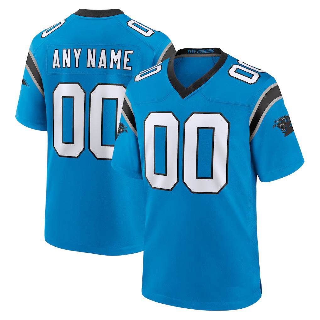Custom C.Panthers Blue Alternate Game Stitched Football Jerseys