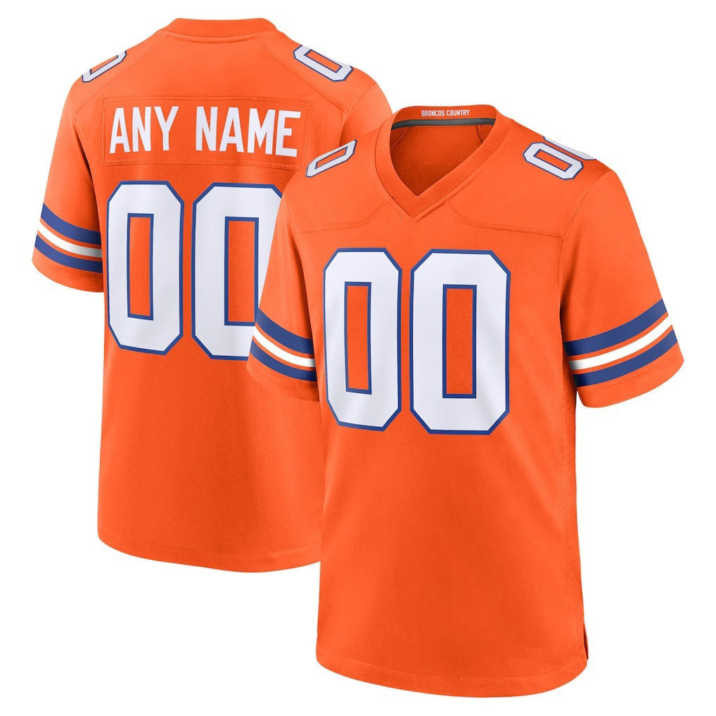 Custom D.Broncos Orange Mile High Collection 1977 Throwback Game Stitched Football Jerseys