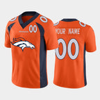Custom D.Broncos Orange Team Big Logo Number Vapor Untouchable Limited Stitched Football Jerseys