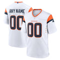 Custom D.Broncos White Mile High Collection Game Stitched Football Jerseys