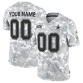 Custom D.Cowboys Active Player 2024 F.U.S.E Arctic Camo Salute To Service Limited Stitched Football Jerseys