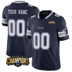 Custom D.Cowboys Active Player Navy 2023 F.U.S.E. NFC East Champions Patch Stitched Football Jerseys