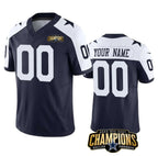 Custom D.Cowboys Active Player Navy White 2023 F.U.S.E. NFC East Champions Patch Stitched Football Jerseys