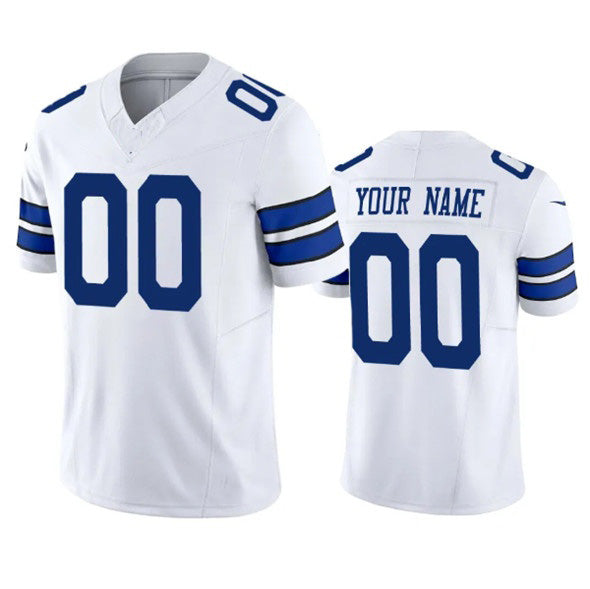 Custom D.Cowboys Active Player White 2023 F.U.S.E. Limited Stitched Football Jerseys