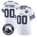 Custom D.Cowboys Active Player White 2025 F.U.S.E Dallas City Patch Vapor Untouchable Limited Stitched Football Game Jerseys