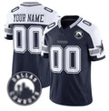 Custom D.Cowboys Active Player White Navy Alternate 2025 F.U.S.E Dallas City Patch Vapor Untouchable Limited Stitched Football Game Jerseys