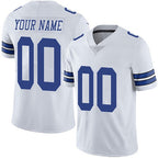 Custom D.Cowboys Alternate Road White Vapor Untouchable Limited Stitched Football Jerseys
