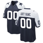 Custom D.Cowboys Navy Alternate Game Stitched Football Jerseys