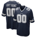 Custom D.Cowboys Navy Game Stitched Football Jerseys