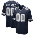 Custom D.Cowboys Navy Game Stitched Football Jerseys