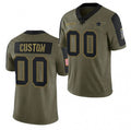 Custom D.Cowboys Olive ACTIVE PLAYER 2021 Salute To Service Limited Stitched Football Jerseys