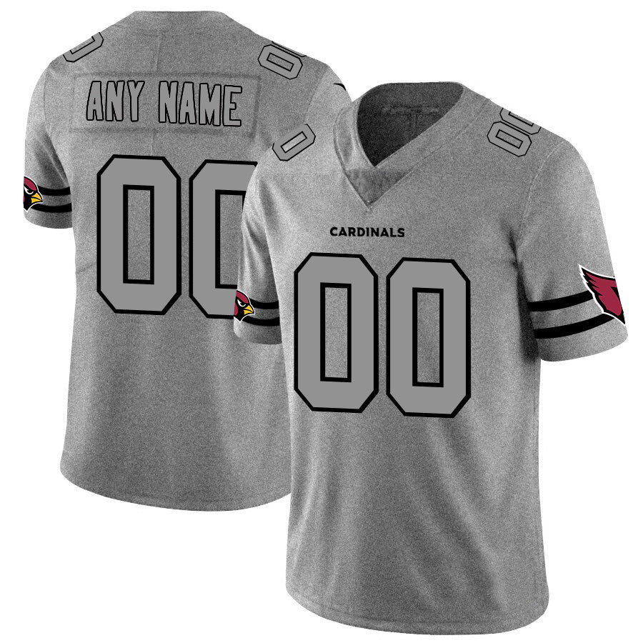Custom A.Cardinals 2019 Gray Gridiron Gray Vapor Untouchable Limited Stitched Football Jerseys