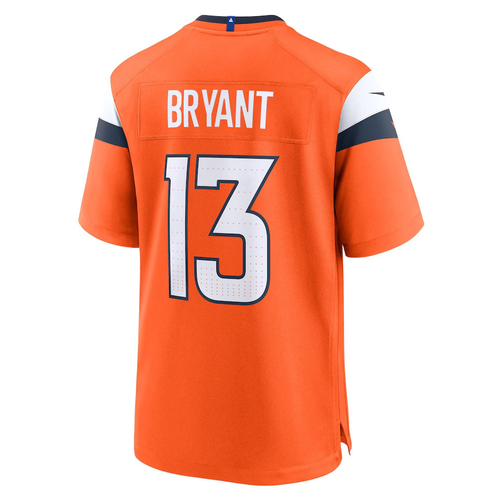 D.Broncos #13 Pat Bryant Orange Team Game Stitched Football Jerseys
