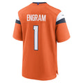 D.Broncos #1 Evan Engram Orange Team Game Stitched Football Jerseys