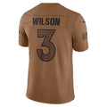 D.Broncos #3 Russell Wilson Brown Salute To Service Limited Stitched Football Jerseys