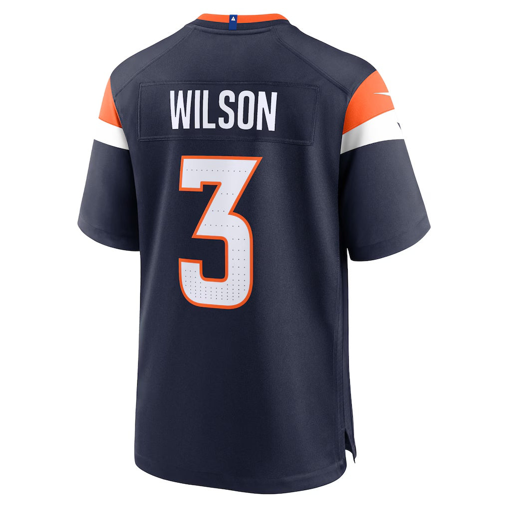 D.Broncos #3 Russell Wilson Navy Alternate Game Stitched Football Jerseys