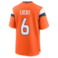 D.Broncos #6 P.J. Locke Orange Team Game Stitched Football Jerseys
