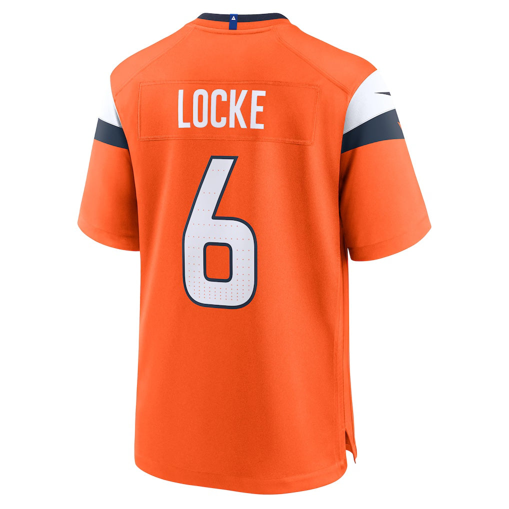 D.Broncos #6 P.J. Locke Orange Team Game Stitched Football Jerseys