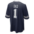 D.Cowboys Number #1 Dad Navy Game Stitched Football Jerseys