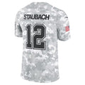 D.Cowboys #12 Roger Staubach Arctic Camo 2024 Salute to Service Retired Player Limited Stitched Football Jerseys