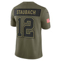 D.Cowboys #12 Roger Staubach Olive 2025 Salute to Service Retired Limited Stitched Football Jerseys