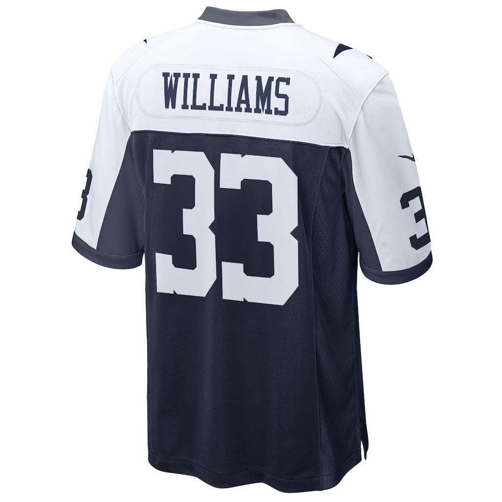 D.Cowboys #33 Javonte Williams Navy Alternate Game Stitched Football Jerseys