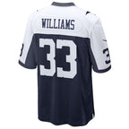 D.Cowboys #33 Javonte Williams Navy Alternate Game Stitched Football Jerseys