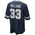 D.Cowboys #33 Javonte Williams Navy Team Game Stitched Football Jerseys