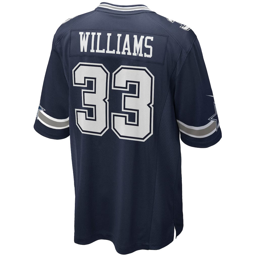D.Cowboys #33 Javonte Williams Navy Team Game Stitched Football Jerseys