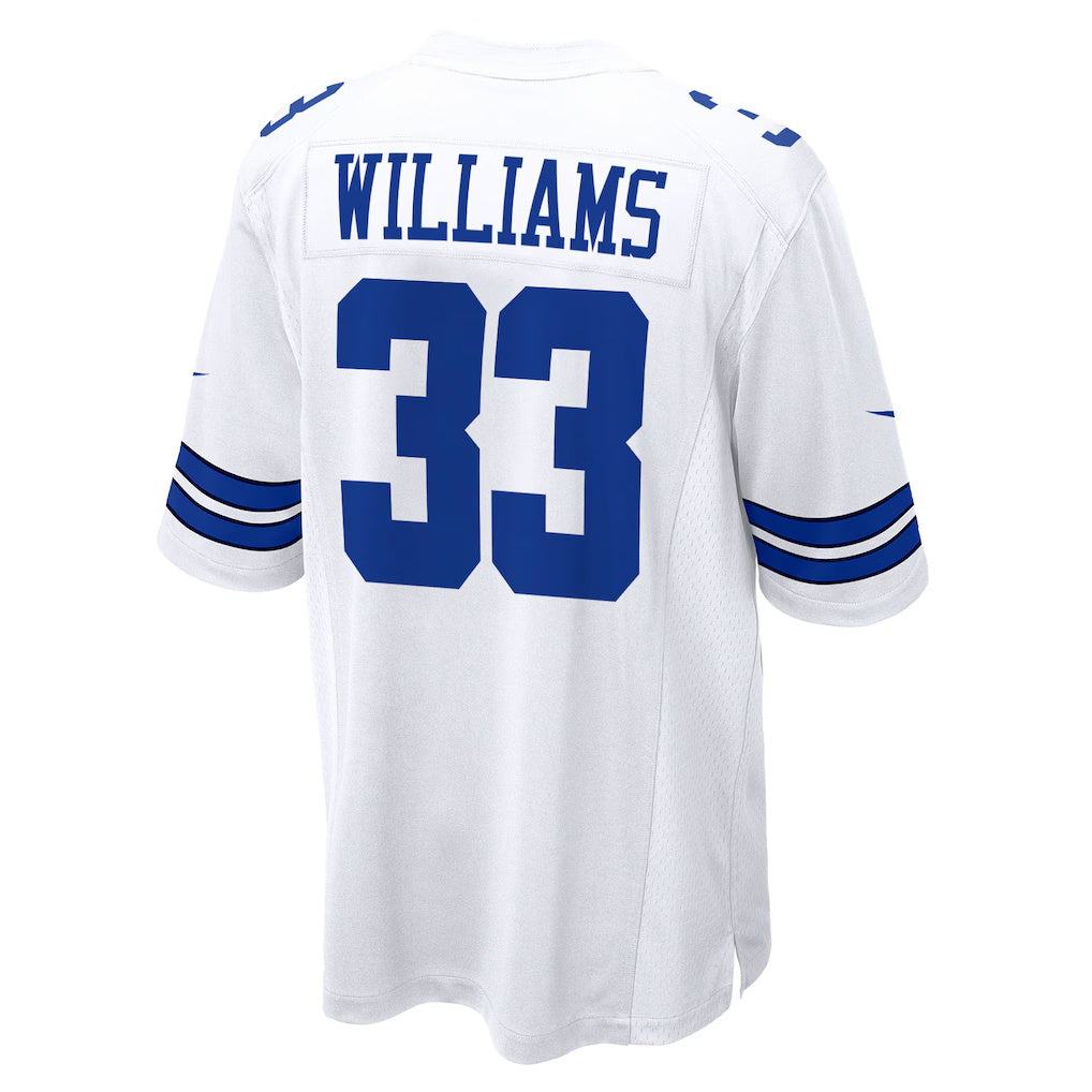 D.Cowboys #33 Javonte Williams White Game Stitched Football Jerseys