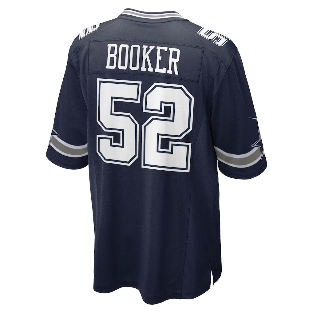 D.Cowboys #52 Tyler Booker Navy 2025 Draft First Round Pick Game Stitched Football Jerseys