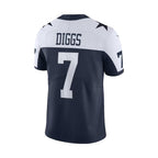 D.Cowboys #7 Trevon Diggs Navy Alternate Vapor Limited Stitched Football Jerseys